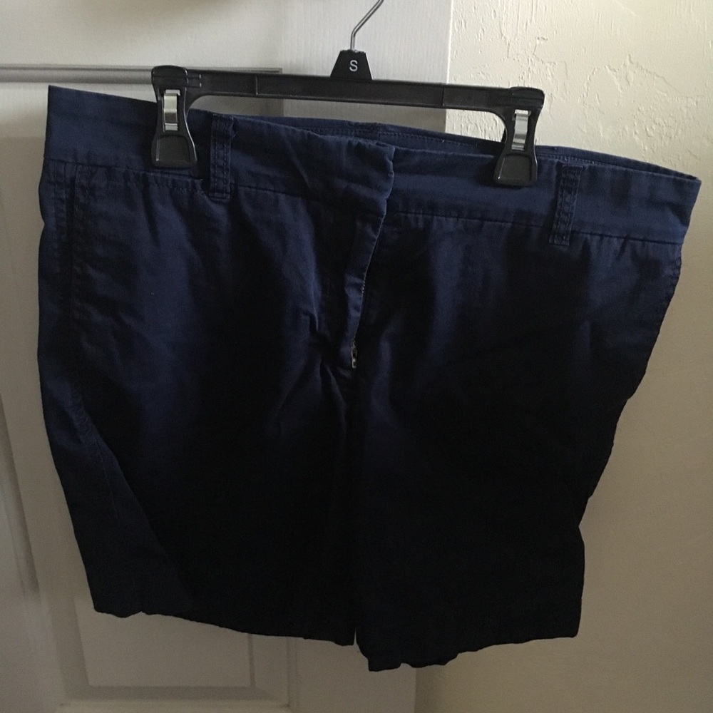 Navy J Crew chino shorts